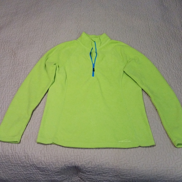 Vintage Eddie Bauer zip neck fleece jacket Size M - Picture 2 of 6